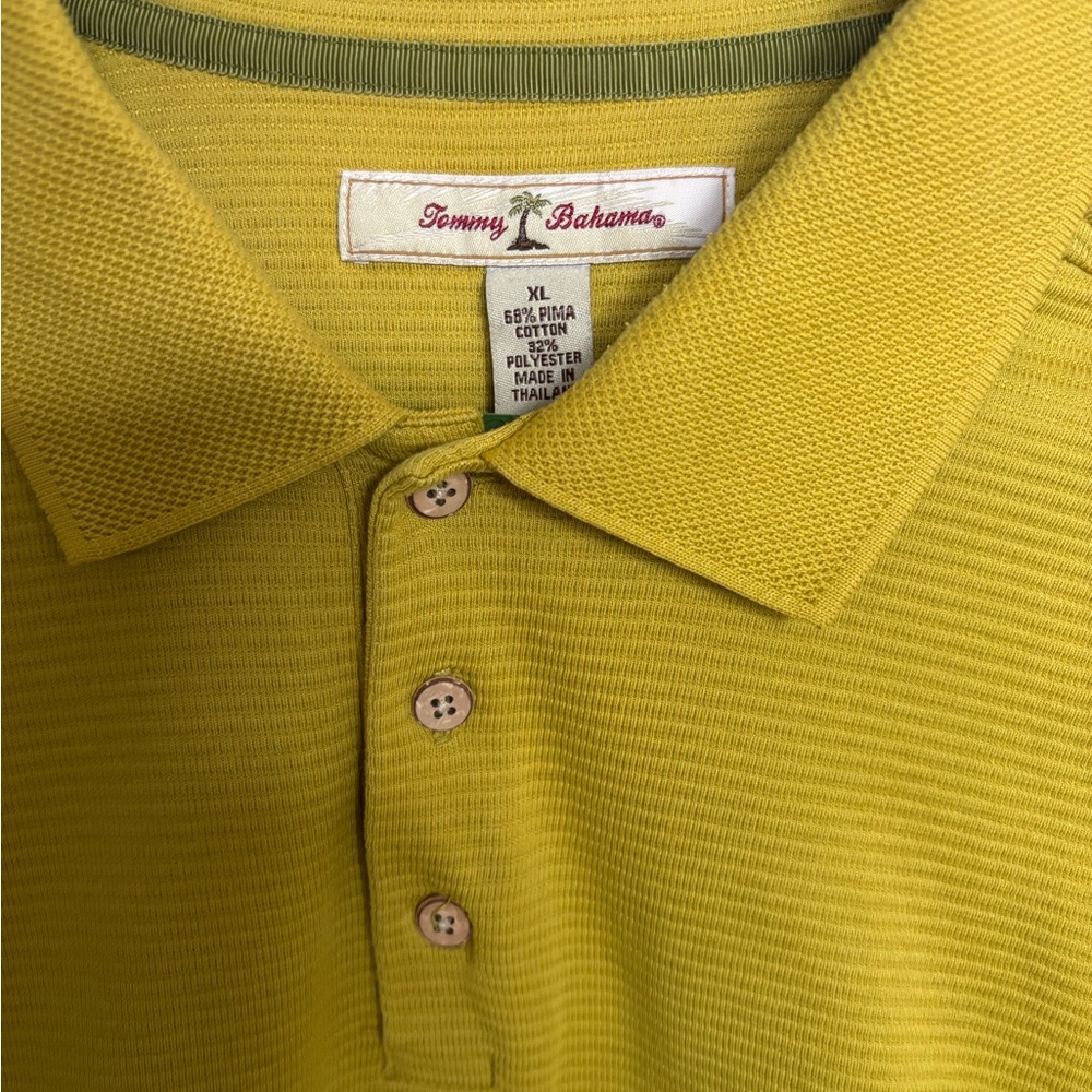 Tommy Bahama Men's Yellow Polo Shirt